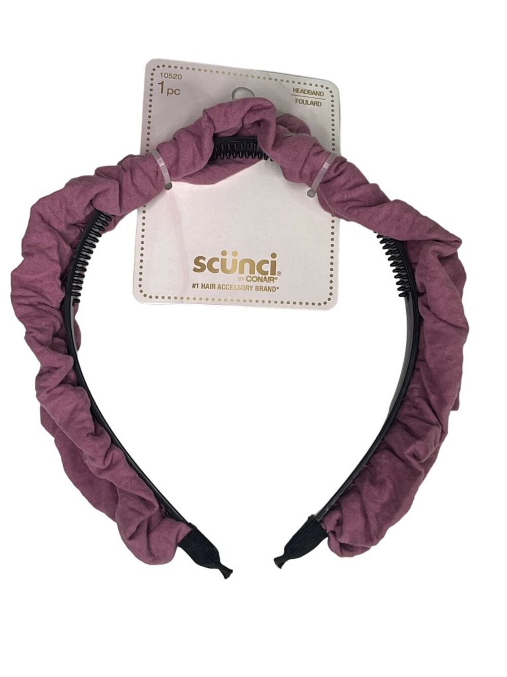 Scunci Pink Ruffle Headband Fabric Womens Girls Stretch Hair Accessory NWT